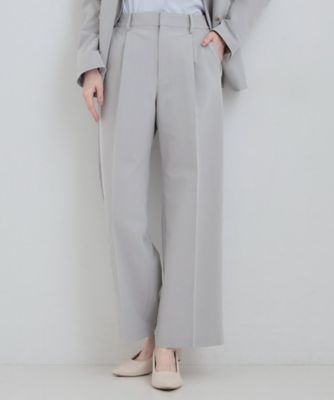 セットアップ可／S－LL】サラっと軽やか ワイドストレートパンツ