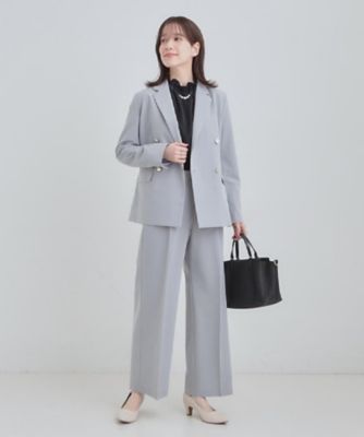 洗濯機可／セットアップ可】サラっと軽やか ワイドストレートパンツ