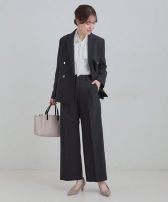 洗濯機可／セットアップ可】サラっと軽やか ワイドストレートパンツ