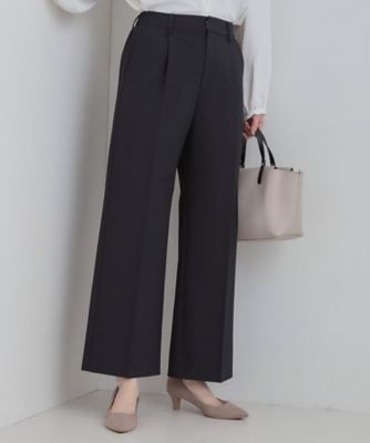 セットアップ可／S－LL】サラっと軽やか ワイドストレートパンツ