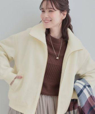 ＜SHOO LA RUE (Women)＞【Ｓ－ＬＬ】お顔周りがすっきり見える　スライバージャケット（２００２５５６０２３）