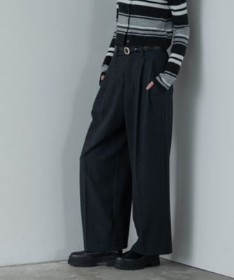 AT LAST&CO ウールスラックス ツイード 肉厚 ワイド AT LAST&CO ウールスラックス ツイード 肉厚 ワイド AT LAST&CO ウール