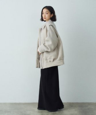 24AW CODE A コードエー oversized jacket グレー oversized tweed blouson（2002556174