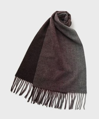 洗えるウールカシミヤ】 グラデーションマフラー