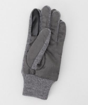 スエード調ニットコンビ ウォッシャブルグローブ