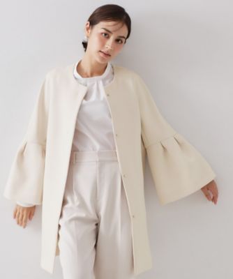 フレアスリーブミドルコート【洗濯機OK】（2002556212