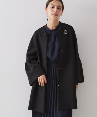 美品 MARELLA ウール100% フレアスリーブコート ジャケット ネイビー フレアスリーブコート【NEMIKA】|ネミカ | レリアン公式オンラインストア