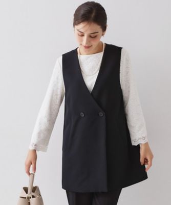 eLLa selectshop ネイビーVネックベストワインカッププルオーバー eLLa