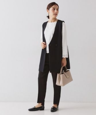 eLLa selectshop ネイビーVネックベストワインカッププルオーバー eLLa