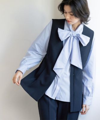 ＜OPAQUE.CLIP (Women)＞ペプラムジレ／セットアップ対応可【洗濯機ＯＫ】（２００２５５６２２０）