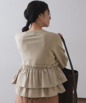 フリルキャミドッキングニット WEB限定カラーあり】フリルドッキングニットプルオーバー(ニット