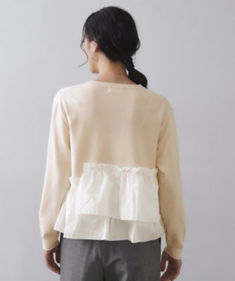 フリルキャミドッキングニット WEB限定カラーあり】フリルドッキングニットプルオーバー(ニット