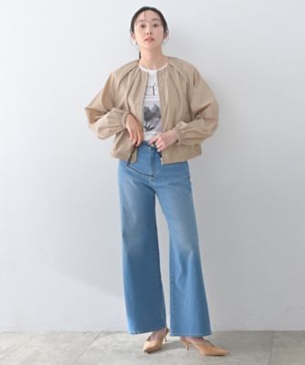 【新品】かなりお買い得⭐︎Elastic ブルゾン　これからのシーズン大活躍！ ELENCARE DUE フェイクレザーブルゾン/Green Parks（グリーン パークス