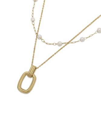 美品 チェーンネックレス K18WG ホワイトゴールド カットボール チェーン ネックレス