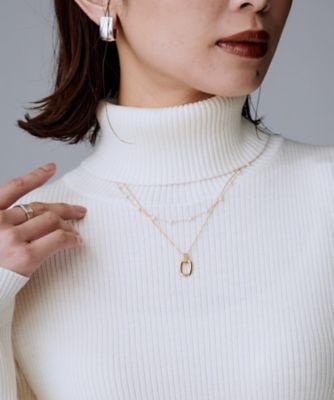 ステンレス】MIXレイヤードチェーンネックレス