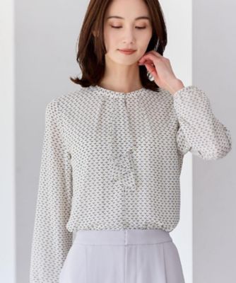 フロントフリルシフォンブラウス（2002556933） | Reflect