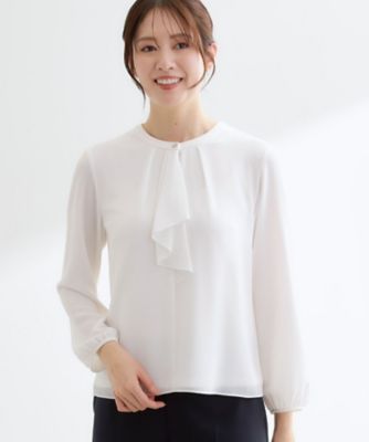 フロントフリルシフォンブラウス（2002556933） | Reflect