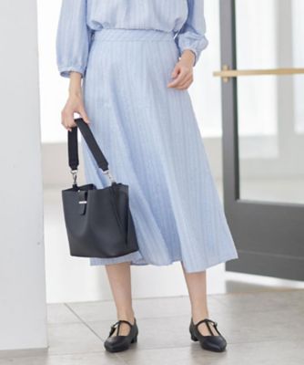 ＜Reflect (Women)＞【セットアップ可】ストライプ柄ジャカードスカート（２００２５５６９３６）