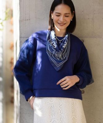 チュールレイヤードスリーブプルオーバー（2002556943