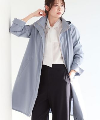 中綿ライナー付き】ライナー付きフーデッドロングコート