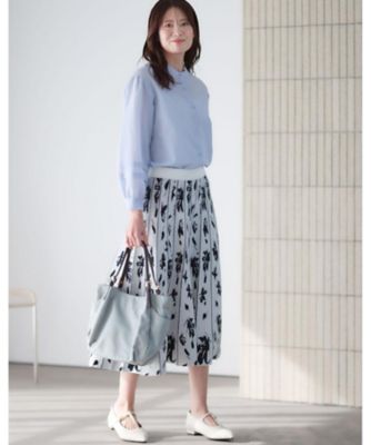 セットアップ可】ダブルジャカードニットフレアスカート