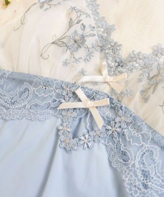 美品❗️ダニエラグレジス　水色ストライプキャミソール 6（ロク）の「＜6(ROKU)＞ナイロン ポリエステルストライプ ビスチェ