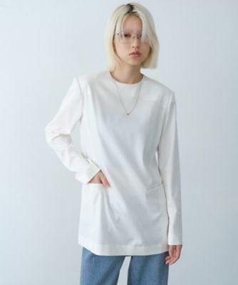 CODE A (Women)/コードエー power shollder mini dress(2002558828) シロ001 トップス【三越伊勢丹/公式】