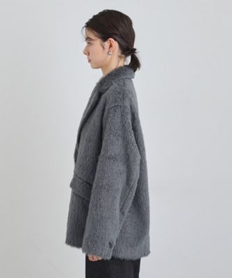 纏うだけで大人上品 シャギーチェスターハーフコート