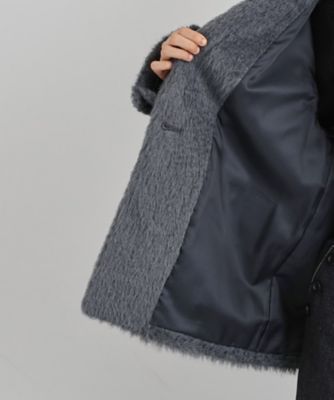 纏うだけで大人上品 シャギーチェスターハーフコート