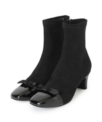 ＜COUTURE BROOCH (Women)＞ドッキングデザインリボンストレッチブーツ（２００２５５９０７０）