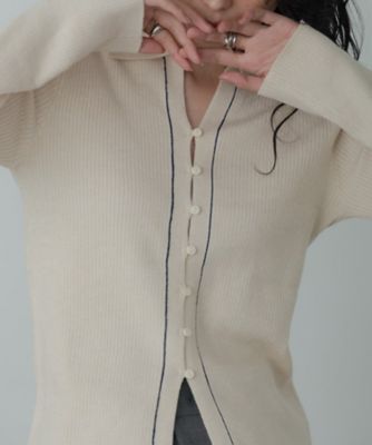 ＜GALLEST (Women)＞【一部店舗限定】ポロ衿リブニット（２００２５５９１５８）