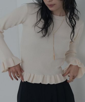＜GALLEST (Women)＞【一部店舗限定】フリルスポンディッシュニット（２００２５５９１５９）