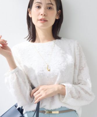 ＜INDIVI L (Women/大きいサイズ)＞【華やか／大人シアー／セレモニー】カットフリンジブラウス（２００２５５９２６０）