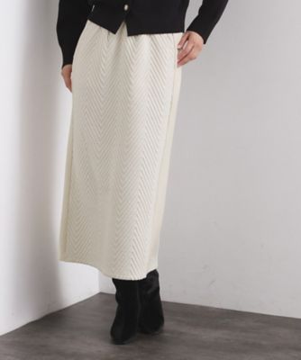 OPAQUE.CLIP (Women)/オペークドットクリップ キルティングイージーナロースカート(2002559912) シロ004 ロングスカート【三越伊勢丹/公式】
