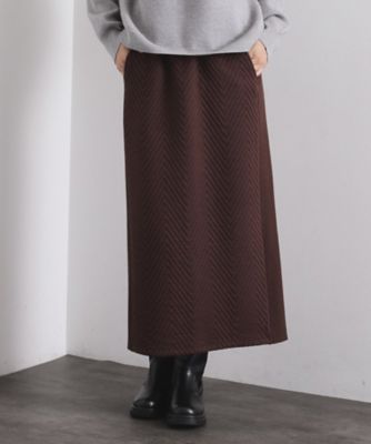 OPAQUE.CLIP (Women)/オペークドットクリップ キルティングイージーナロースカート(2002559912) チャ043 ロングスカート【三越伊勢丹/公式】