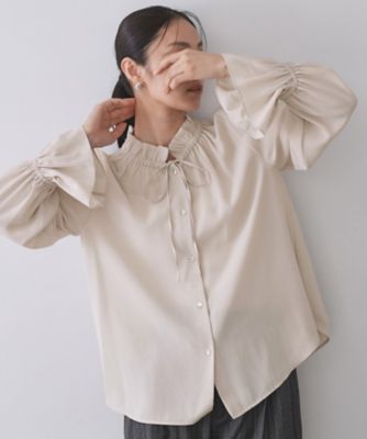 OPAQUE.CLIP (Women)/オペークドットクリップ フリルカラーブラウス(2002559913) ベージュ050 トップス【三越伊勢丹/公式】