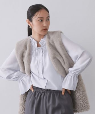 フリルカラーブラウス【洗濯機OK】（2002559913