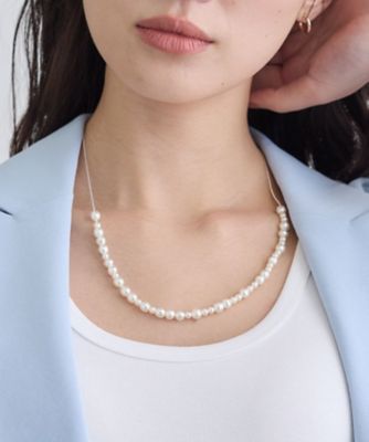 2WAY／2連セット】パール調＆チェーンミックスネックレス