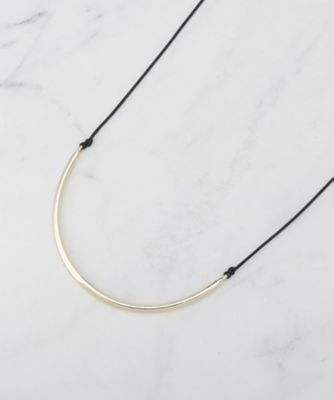 ＜INDIVI (Women)＞【長さ調整自由】メタルカーブバーネックレス（２００２５５９９３２）