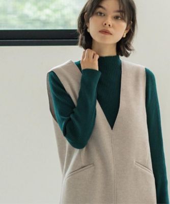 OPAQUE.CLIP (Women)/オペークドットクリップ ハイネックリブニット《6col》(2002559933) グリーン024 トップス【三越伊勢丹/公式】