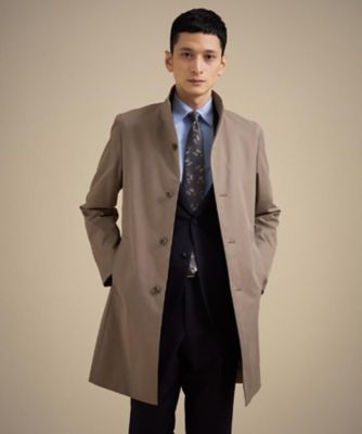 撥水ツイル スタンドカラー コート（2002560087） | TAKEO