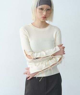 ＜CODE A (Women)＞ｒｉｂｂｏｎ　ｓｌｉｔ　ｐｕｌｌｏｖｅｒ（２００２５６０１０７）
