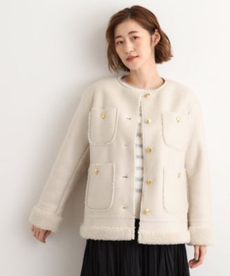 ＜GROVE (Women)＞フェイクムートンボアジャケット（２００２５６０２６６）