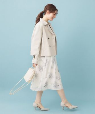 キャンディスリーブショートトレンチコート【洗濯機OK／撥水／防花粉