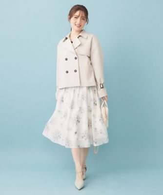 キャンディスリーブショートトレンチコート【洗濯機OK／撥水／防花粉