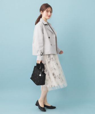 キャンディスリーブショートトレンチコート【洗濯機OK／撥水／防花粉