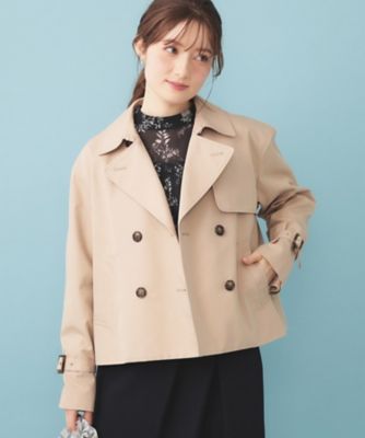 キャンディスリーブショートトレンチコート【洗濯機OK／撥水／防花粉