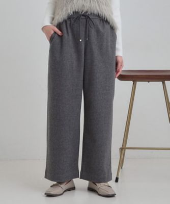 【SALE】SHOO LA RUE (Women)/シューラルー【洗濯機可/S-LL/あったか】ラフ過ぎない 大人のイージーワイドパンツ クロ019 パンツ・ズボ..