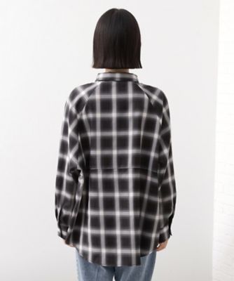 美品 dhal チェックシャツ ダル 即戦力／軽羽織】チェックドルマンシャツ（2002560388