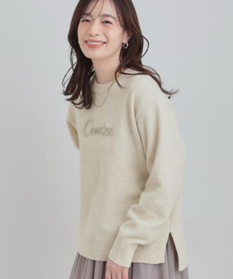 ＜SHOO LA RUE (Women)＞柔らかくフワフワした風合いがやみつきに　スウェットライクロゴニット（２００２５６０４１３）